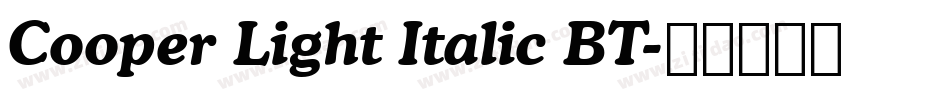 Cooper Light Italic BT字体转换